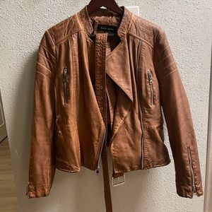 Brown faux leather Black Rivet jacket